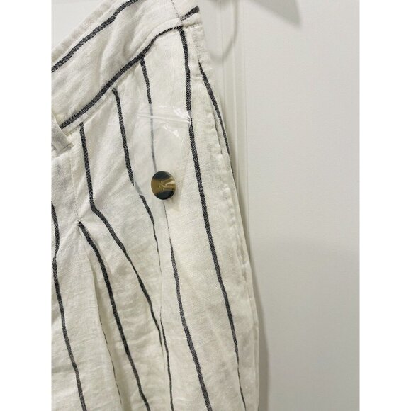 JOIE 100% Linen Striped Loose Wide Leg Pants Pockets Lightweight Breathable Sz 6 - Picture 3 of 7
